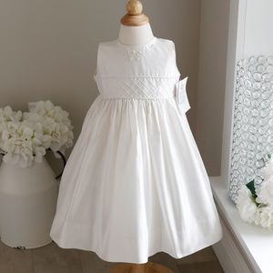 Strasburg Dress Ivory Silk Size 24 Months Flower Girl Special Occasion NWT